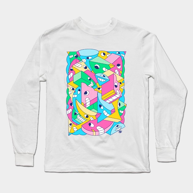 Smiley Angles Long Sleeve T-Shirt by geolaw